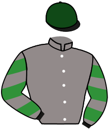 casaque portée par Bazire P. jockey du cheval de course ROLLERCOASTER, information pmu ZETURF