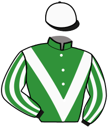 casaque portée par Ouvrie F. jockey du cheval de course LOIR ET CHER, information pmu ZETURF