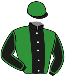 casaque portée par Saussaye V. jockey du cheval de course MAJOR MAJELY, information pmu ZETURF