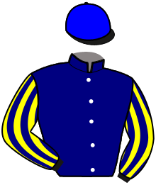 casaque portée par Collette A. jockey du cheval de course MAJUSCULE, information pmu ZETURF