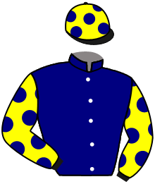 casaque portée par Grosbois Chr. jockey du cheval de course L'ETOILE DE FRANCE, information pmu ZETURF