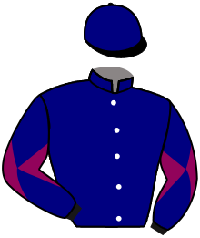 casaque portée par Gelhay B. jockey du cheval de course DERBY DE TENDRON, information pmu ZETURF