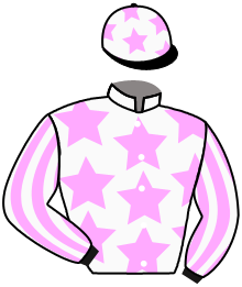 casaque portée par Lemaitre A. jockey du cheval de course MOON STAR, information pmu ZETURF
