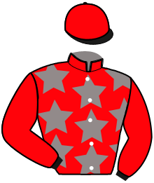 casaque portée par Pellerot P. jockey du cheval de course LIBERTINE DE CHENU, information pmu ZETURF