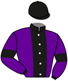 casaque portée par Verriere L. jockey du cheval de course GINO DOLUCIO, information pmu ZETURF