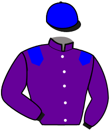 casaque portée par Criado C. jockey du cheval de course MADONE DES RACQUES, information pmu ZETURF