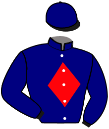 casaque portée par Gelormini G. jockey du cheval de course MAVISTA, information pmu ZETURF