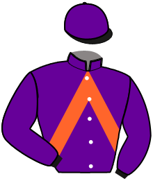 casaque portée par Duvaldestin Théo jockey du cheval de course KUEEN'S PRIDE, information pmu ZETURF
