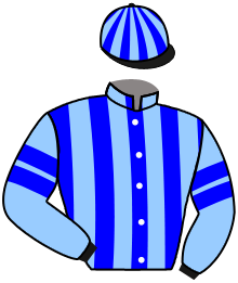 casaque portée par Demuro C. jockey du cheval de course TIME GOES ON, information pmu ZETURF