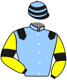 casaque portée par Velon Mlle M. jockey du cheval de course STORMYGO, information pmu ZETURF