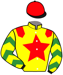 casaque portée par Rochard B. jockey du cheval de course IMPALA DE VAL, information pmu ZETURF