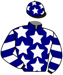 casaque portée par Nabet K. jockey du cheval de course LYLIAN, information pmu ZETURF