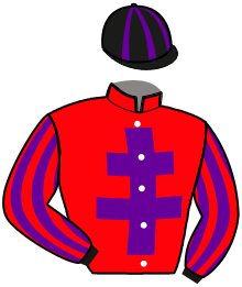 casaque portée par Barrier A. jockey du cheval de course MIDNIGHT MOLLY, information pmu ZETURF