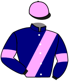 casaque portée par Heslouin Cha. jockey du cheval de course KEPI DEL, information pmu ZETURF
