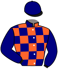 casaque portée par Ploquin Pau. Ph. jockey du cheval de course HELIOS DES CHAMPS, information pmu ZETURF