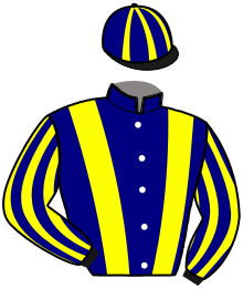 casaque portée par Andrieu F. jockey du cheval de course LOUISE MONTBELLO, information pmu ZETURF