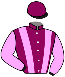 casaque portée par Pimbonnet R. jockey du cheval de course EXHIT, information pmu ZETURF