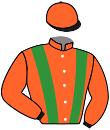 casaque portée par Claudic J. jockey du cheval de course TEN ICE, information pmu ZETURF
