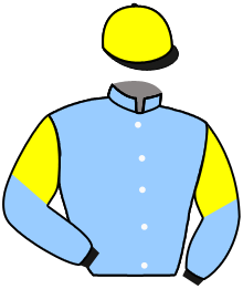 casaque portée par Demuro C. jockey du cheval de course TOLEBI, information pmu ZETURF