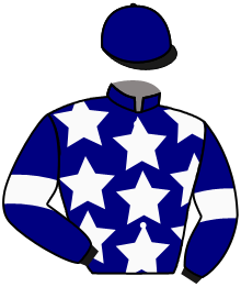 casaque portée par Poggionovo Mme Lau. jockey du cheval de course YOOX, information pmu ZETURF
