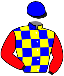 casaque portée par Gelormini G. jockey du cheval de course LADRA DI MALAVITA, information pmu ZETURF
