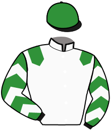 casaque portée par Bazire J. M. jockey du cheval de course ILLUSIVE GLORY, information pmu ZETURF