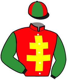casaque portée par Gelormini G. jockey du cheval de course KIARA DE JADE, information pmu ZETURF
