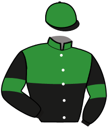 casaque portée par Gelormini G. jockey du cheval de course ISCO DE WATOU, information pmu ZETURF