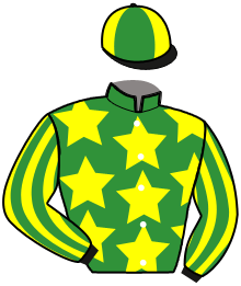 casaque portée par Lamy A. jockey du cheval de course HAPPY DE LA COTE, information pmu ZETURF