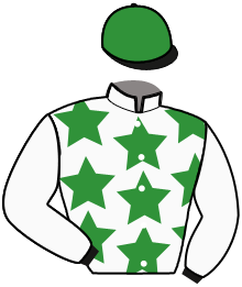 casaque portée par Thomain D. jockey du cheval de course HANNIBAL TUILERIE, information pmu ZETURF
