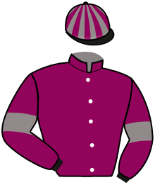 casaque portée par Pouchin A. jockey du cheval de course BEAUVATIER, information pmu ZETURF