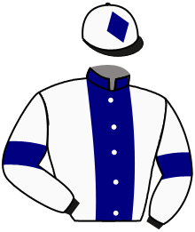 casaque portée par Bachelot T. jockey du cheval de course KIARO, information pmu ZETURF