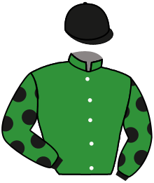 casaque portée par Crastus A. jockey du cheval de course GHOUFRANN, information pmu ZETURF