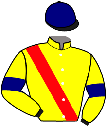 casaque portée par Hardouin E. jockey du cheval de course KING HARTWOOD, information pmu ZETURF