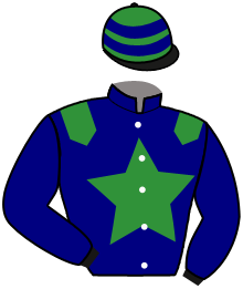 casaque portée par Renault J. jockey du cheval de course INES D'IDEF, information pmu ZETURF