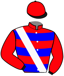 casaque portée par Sias Gio. jockey du cheval de course ZAAHIR, information pmu ZETURF