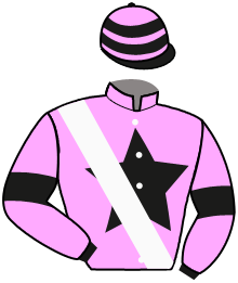 casaque portée par Veron F. jockey du cheval de course JOBOAH, information pmu ZETURF