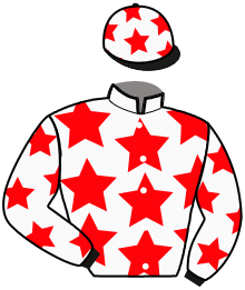 casaque portée par Monclin J. Ph. jockey du cheval de course ISKO D'IQUAINE, information pmu ZETURF