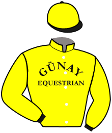 casaque portée par Barzalona M. jockey du cheval de course FRANKLIN AL GUNAY, information pmu ZETURF