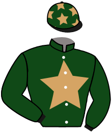 casaque portée par Guyon M. jockey du cheval de course CHAMPAGNE POWDER, information pmu ZETURF