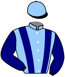 casaque portée par Crastus A. jockey du cheval de course WE RIDE THE WORLD, information pmu ZETURF
