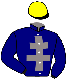 casaque portée par Bernard A. jockey du cheval de course PREDETERMINED, information pmu ZETURF
