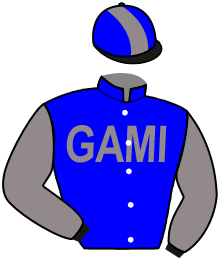 casaque portée par Boutin Hug. jockey du cheval de course DADDY'S HEART, information pmu ZETURF