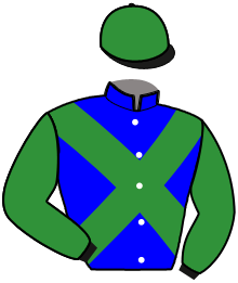 casaque portée par Verva M. jockey du cheval de course LADY DU CAPRE, information pmu ZETURF