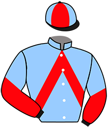 casaque portée par Ouvrie F. jockey du cheval de course KANDIE D'ARDENNES, information pmu ZETURF