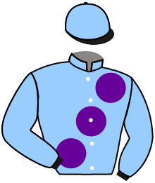 casaque portée par Veron F. jockey du cheval de course IDEAL DE CAJUS, information pmu ZETURF