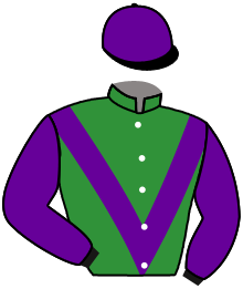 casaque portée par Mekouche Mlle A. jockey du cheval de course MAJDA DE CARRERE, information pmu ZETURF