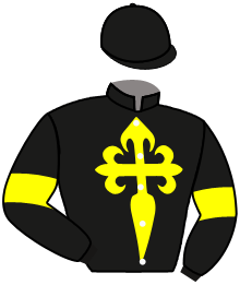 casaque portée par Trolley De Prevaux G. jockey du cheval de course CHERGUI, information pmu ZETURF