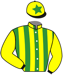 casaque portée par Mekouche Mlle A. jockey du cheval de course DI BAHIA, information pmu ZETURF