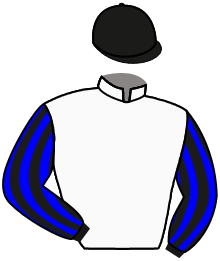casaque portée par Demuro C. jockey du cheval de course GRAND ETTORE, information pmu ZETURF
